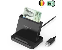 Kaaiman® eID Kaartlezer Staand – eID Kaartlezer België - Speciaal voor België - Lecteur de carte eID – USB A - eID Kaartlezer – EID Kaartlezer identiteitskaart – Identiteitskaartlezer – ID Reader – Windows/Mac - Plug&Play - Universeel
