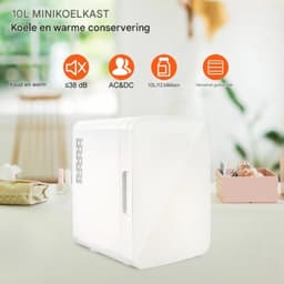 Minibar Koelkast - Voor Koelen en Verwarmen - Compact Wit Design - 9V/220V — thumbnail 5
