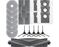 Onderhoud set compatibel met Dreame L10s ULTRA gen2, PRO, PRO HEAT X30 MOVA E30 P10 ULTRA - vervanging van hoge kwaliteit - groot aantal onderdelen - 5x stofzak - 5x zijborstel - 6x dweil - 5x motorfilter - 1x hoofdborstel