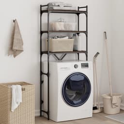 Wasmachine rek - Ombouw - Kast - Opbouwmeubel - Verhoger - Wasmachine meubel - Opbergkast - Hout - Bruin Eiken — thumbnail 3