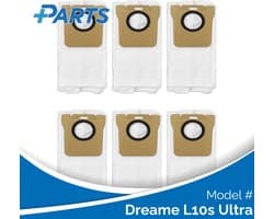 Dreame L10s Ultra Stofzakken (6 Stuks, Plus.Parts® alternatief voor RDB3)