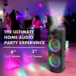 N-GEAR LGP5150 - Draadloze Bluetooth Party Speaker - Karaoke Set - 1 Microfoon - Discoverlichting - Stealth Black — thumbnail 4