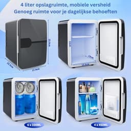 ApexArte® Mini Koelkast - Minibar - Skincare Fridge - Zwart — thumbnail 4