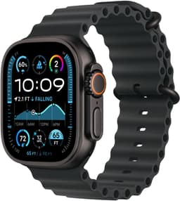 Apple Watch Ultra 2 zwart titanium - zwart ocean-bandje — thumbnail 4