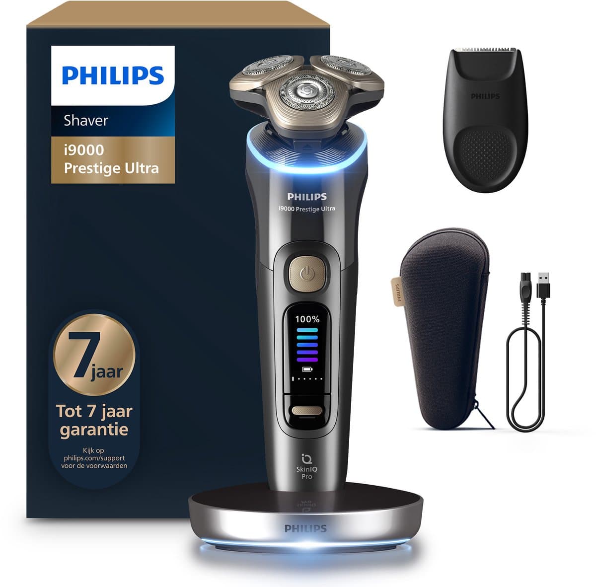 PHILIPS Shaver i9000 Prestige Ultra Wet&Dry  XP9402/11 Scheerapparaat Grijs — afbeelding 1
