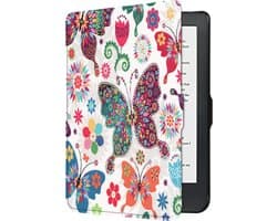 Hoes Geschikt voor Kobo Clara HD - Luxe E-reader Bescherm Case - Hoesje Book Cover - Vlinders