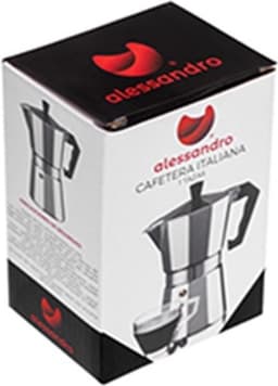 Alessandro Percolator Italiaans koffiezetapparaat - 1 kopje - Aluminium - zilver - 60 ml - Koffiezetter — thumbnail 4