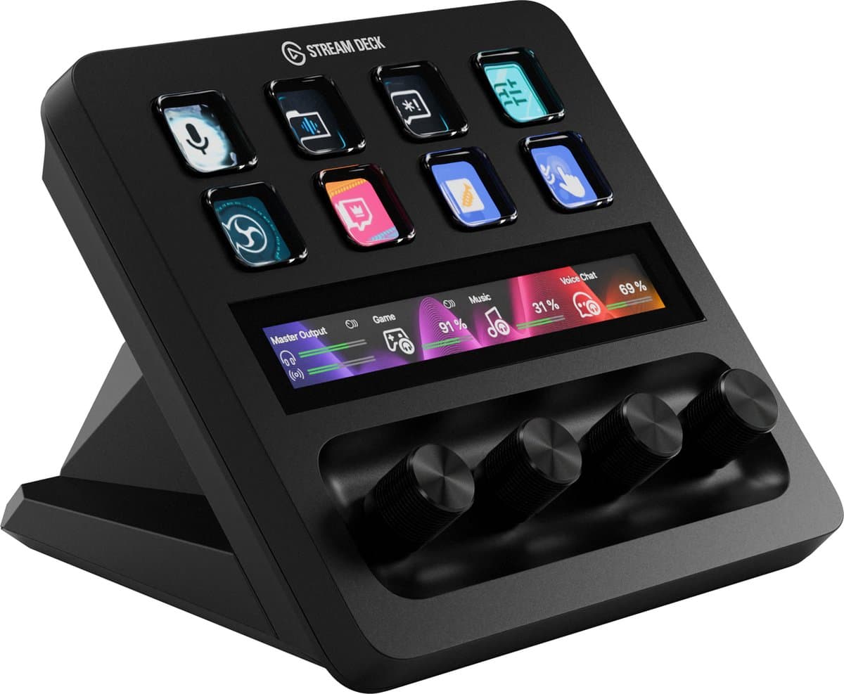 Elgato Stream Deck + XLR Aansluiting - Audiomixer - Touch LCD - PC - Mac - 3.5 jack - Zwart — afbeelding 1