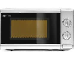 HENDI Magnetron met grillfunctie – 20L – 700W magnetronvermogen – 1000W grillvermogen – roestvrij staal – 9 vermogensniveaus