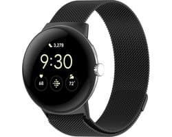 Strap-it Milanees smartwatch bandje - geschikt voor Google Pixel Watch 3 - 45mm (zwart)