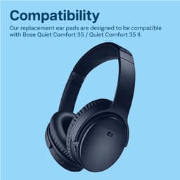 Vervangende Oorkussens voor Bose QuietComfort 35 (QC35) Bose Quiet Comfort 35 II (QC35 II) Over-ear Hoofdtelefoon van MMOBIEL - Protein PU Koptelefoon Oorkussens - Hoofdtelefoon Earpads – Blauw — thumbnail 4
