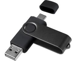 WiseGoods Premium USB-C Flashdrive 64GB - USB C Flash Drive - Memory Stick - Voor Smartphone & Laptop - Opslag - Geheugen - Zwart