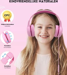 Intelectro Koptelefoon voor Kinderen - Veiligheid en Plezier in Eén! - Hoogwaardige Stereogeluid - Comfortabele Draagervaring - HD Microfoon - Volumeregeling - Brede Compatibiliteit en Audio Delen - Roze - Levering Sneller dan Aangegeven! — thumbnail 3