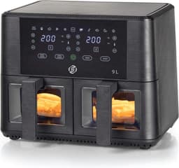 Equivera Dubbele Airfryer - Dubbele Mand - Dual Cook - Heteluchtfriteuse - Verschillende Programma's - Dual Zone - Mega — thumbnail 1