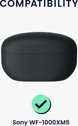 kwmobile Hoes geschikt voor Sony WF-1000XM5 - Siliconen cover voor oordopjes in zwart - Gameconsole design — thumbnail 2
