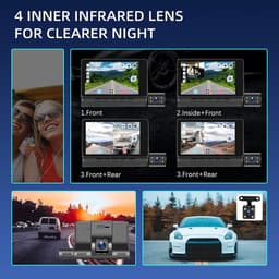 Dashcam voor Auto - Dual - Camerabewaking - Full HD - Zwart — thumbnail 2