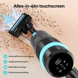 Sophitech Steelstofzuiger Draadloos – 26kPa Zuigkracht, 380W – Lichtgewicht, Snoerloos & Zakloos – 4 Opzetstukken – Ideaal voor Dierenharen - Tot 90 Minuten - Dubbel Accu — thumbnail 3