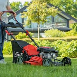 Scheppach MS150-46E Benzine grasmaaier - 150cc - 9PK - 46cm maaibreedte - in maaihoogtes instelbaar: 25-75mm - 55L opvangbak (met accu) — thumbnail 5