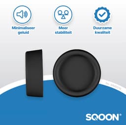SQOON® Trillingsdempers – 4 stuks - Geschikt voor onder je wasmachine of droger - Zwart — thumbnail 3