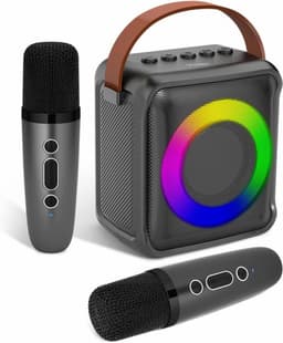 Sounix Draagbare Karaoke set - Incl. 2 draadloze microfoons - Bluetooth Speaker - Zwart — thumbnail 1