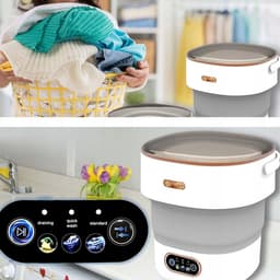 24W 12L Was-droogcombinatie Mini Wasmachine - met 3 standen - Wasmachine + afvoerbuis + afvoermand - geschikt voor babykleding, ondergoed, handdoeken, sokken en klein speelgoed — thumbnail 4