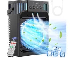 Mini airco - Airco - Mobiele Airco - Compact en Draagbaar - Geen Montage Nodig - Energiezuinig - Stil - Incl Afstandsbediening - 5-8m³