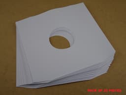 25 Stuks LP binnenhoezen deluxe wit papier (90gr papier, TOP KWALITEIT) - hoezen lp's, inner sleeves, binnenhoes, platenhoezen, maxi-singles, beschermhoezen, lps vinyl platen, 12", 12 inch — thumbnail 3