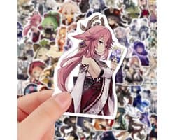 Stickers - Genshin Impact - 100 stuks - waterdichte PVC-adhesieve decals voor schrijfwaren, tumblers, telefoons, laptops, bagage, koelkasten, skateboards en gitaren.