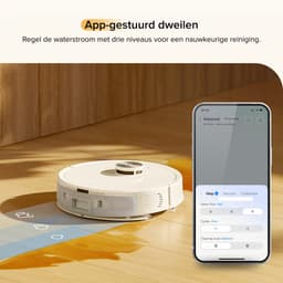Roborock Q7 M5–Robotstofzuiger met dweilfunctie–10000 Pa sterke zuigkracht–Dubbel antiklitsysteem– 150 min gebruiksduur– LiDAR-navigatie–Stofzuigerrobot voor tapijt– Dierenharen–Wit–Q5 PRO Upgrade — thumbnail 4