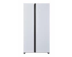 Heinner HSBS-HM532NFGWHE++ Amerikaanse Side-by-Side Koelkast – 532 L – No Frost – Smart Eco Functie – Snel Koelen – Deur-alarm – Wit Glas – 5 Jaar Garantie