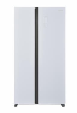 Heinner HSBS-HM532NFGWHE++ Amerikaanse Side-by-Side Koelkast – 532 L – No Frost – Smart Eco Functie – Snel Koelen – Deur-alarm – Wit Glas – 5 Jaar Garantie — thumbnail 1
