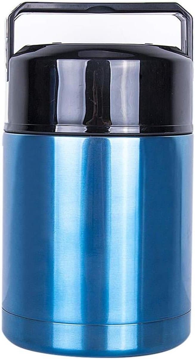 Geïsoleerde voedselcontainer 36 oz 1000 ml - lekvrije soeppot voor warme maaltijden - blauw — afbeelding 1