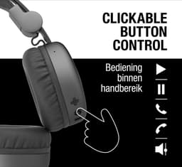 Fresh ‘n Rebel Code Core – Draadloze on-ear koptelefoon – Bluetooth - 30 uur Speeltijd - Zwart - Storm Grey — thumbnail 2