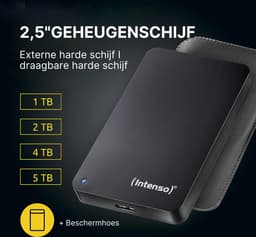 Harde Schijf Extern - Externe Harde Schijf 5 TB Multifunctioneel - Harde Schijf Extern Western Digital Met 8 MB Cache - 100% Tevredenheidsgarantie - 5400 RPM - Incl. Opberg Case — thumbnail 2