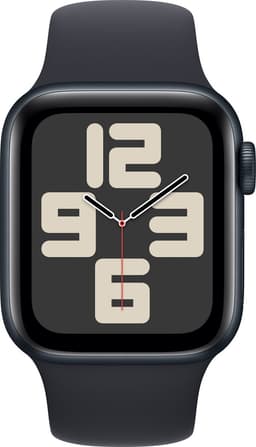 Apple Watch SE 2023 - 40mm - Sportbandje Zwart - M/L — thumbnail 1