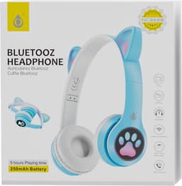 M.TK Draadloze Koptelefoon voor kinderen Blauw Kleur - Bluetooth Hoofdtelefoon 5 uur ononderbroken speeltijd - Kinder Hoofdtelefoon-Draadloze Koptelefoon - Blauw Kleur — thumbnail 5