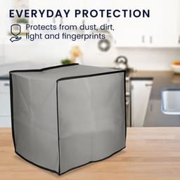 kwmobile heteluchtfriteuse beschermhoes geschikt voor Cosori Air Fryer 5.5L XXL - Kunststof hoes voor friteuse in lichtgrijs — thumbnail 6