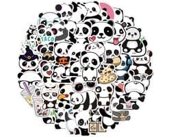Scoby - Panda Stickers - Animal Stickers - 50 Stickers Mix Pack - Laptopstickers - Geschikt voor Fiets, Step, Laptop, Skateboard, Koffer & Helm