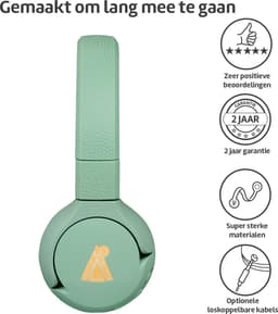 POGS - The Gecko 2 - Draadloze on-ear kinder koptelefoon - Bluetooth - Veilige volumebegrenzing - Duurzaam - Gratis app voor extra functies - rGroen — thumbnail 12