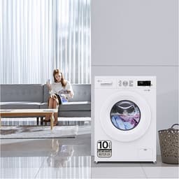 LG F4X1008NWH wasmachine Voorlader 8 kg 1350 RPM Wit — thumbnail 3