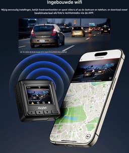 Geavanceerde Dashcam Wi-Fi 2K – Mini Voorruitcamera Voor Auto's – Ondersteunt Externe GPS-module – Super Nachtzicht – Loop Recording – 24/7 Parkeermodus – 170° Groothoek – IPS-scherm – G-sensor – Compact Ontwerp — thumbnail 4