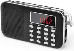 Noodradio - Radio Voor Noodsituatie - Radio Op Batterij - Noodpakket - Radio Oorlog - Radio Voor Rampen - Zwart - Noodrantsoen — thumbnail 1