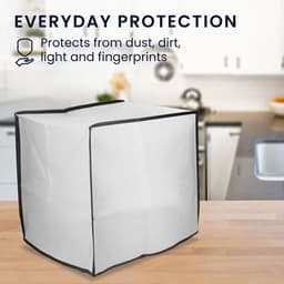 kwmobile heteluchtfriteuse beschermhoes geschikt voor Philips Essential Airfryer XXL - Kunststof hoes voor friteuse in wit — thumbnail 7