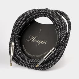 Áengus Black Tweed Gitaarkabel Instrument kabel - 6.35mm mono jack plug recht/recht - 6 meter — thumbnail 4
