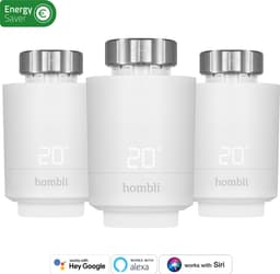 Hombli Slimme Radiatorknop - Thermostaatkraan - Thermostatisch - Uitbreidingsset 3 stuks - Verbruiksmeter - Incl. Koppelstukken — thumbnail 3