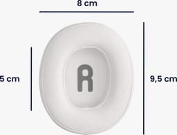 kwmobile 2x oorkussens geschikt voor JBL Tune 700BT / 700BTNC / 750BT / 750BTNC - Earpads voor koptelefoon in wit — thumbnail 4