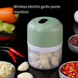 Mini-hakmolen - elektrisch - draagbaar - oplaadbaar via USB - 250 ml - voor het hakken van knoflook - chili - uien - vlees — thumbnail 4