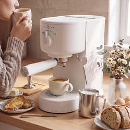 Professionele Espressomachine - 15 Bar - 1500W Thermoblock - Met Stoompijpje - 58mm Siebträger - 1.25L Waterreservoir - Compact - Voor Cappuccino en Latte - Thuis en Kantoor — thumbnail 5
