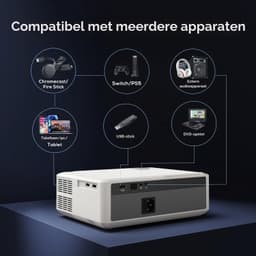 Beamer Full HD 1080p WiFi 6 Bluetooth - 20000 Lumen 1920 x 1080 Resolutie - LCD LED - Outdoor En Thuisbioscoop — thumbnail 5