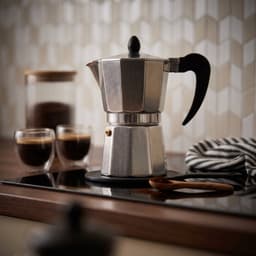 Cookinglife Percolator 5-6 Kopjes - Mokkapot - Aluminium En Kunststof - Grijs/Zwart, Gas/Elektrisch/Halogeen/Keramisch - Aromatische Espresso 300 ml — thumbnail 2